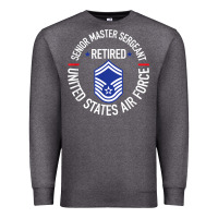 Charcoal Heather senior master sergeant retired air force retirement gifts t shirt Premium Sweatshirt - DesignPulse