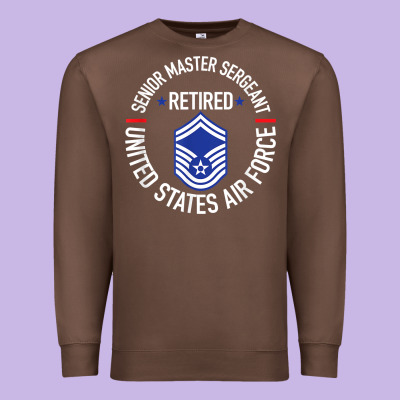 Senior Master Sergeant Retired Air Force Retirement Gifts T Shirt Premium Sweatshirt Designed By Designpulse