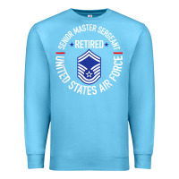 Ocean Blue senior master sergeant retired air force retirement gifts t shirt Premium Sweatshirt - DesignPulse
