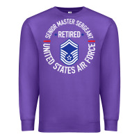 Purple senior master sergeant retired air force retirement gifts t shirt Premium Sweatshirt - DesignPulse