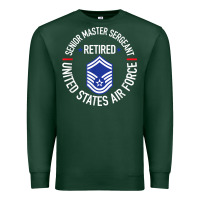 Sports Green senior master sergeant retired air force retirement gifts t shirt Premium Sweatshirt - DesignPulse
