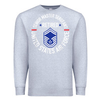 Heather Grey senior master sergeant retired air force retirement gifts t shirt Premium Sweatshirt - DesignPulse
