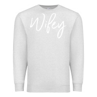 Oatmeal Heather wifey sweat(b) Premium Sweatshirt - DesignPulse