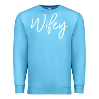 Ocean Blue wifey sweat(b) Premium Sweatshirt - DesignPulse