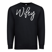 Black wifey sweat(b) Premium Sweatshirt - DesignPulse