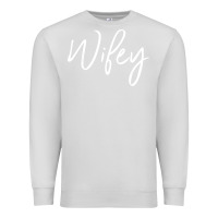 Dove Grey wifey sweat(b) Premium Sweatshirt - DesignPulse