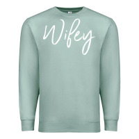 Seafoam wifey sweat(b) Premium Sweatshirt - DesignPulse