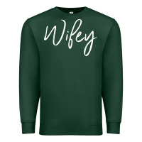 Sports Green wifey sweat(b) Premium Sweatshirt - DesignPulse