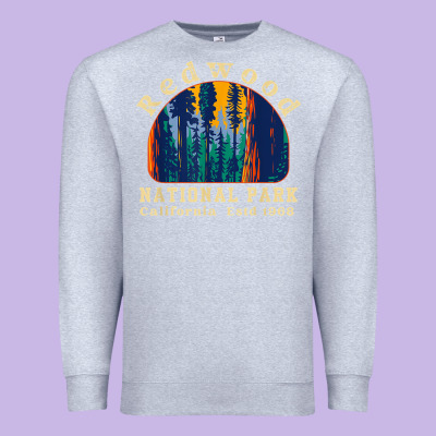 Redwood National Park California Retro Vintage Cam Premium Sweatshirt Designed By Designpulse