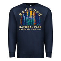 Navy redwood national park california retro vintage cam Premium Sweatshirt - DesignPulse