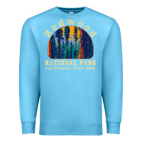 Ocean Blue redwood national park california retro vintage cam Premium Sweatshirt - DesignPulse