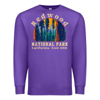 Purple redwood national park california retro vintage cam Premium Sweatshirt - DesignPulse