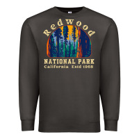 Smoke redwood national park california retro vintage cam Premium Sweatshirt - DesignPulse