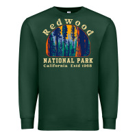 Sports Green redwood national park california retro vintage cam Premium Sweatshirt - DesignPulse