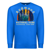 True Royal redwood national park california retro vintage cam Premium Sweatshirt - DesignPulse