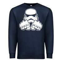 Navy dark side knuckle starwars stormtrooper 2 Premium Sweatshirt - DesignPulse