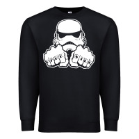 Black dark side knuckle starwars stormtrooper 2 Premium Sweatshirt - DesignPulse