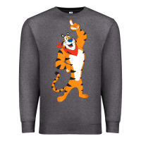 Charcoal Heather Frosted Flakes Tony The Tiger T Shirt Premium Sweatshirt - DesignPulse