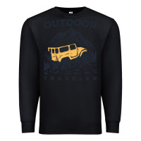 Black traveler Premium Sweatshirt - DesignPulse