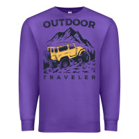 Purple traveler Premium Sweatshirt - DesignPulse