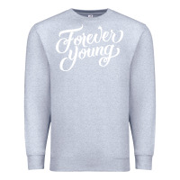 Heather Grey forever young Premium Sweatshirt - DesignPulse
