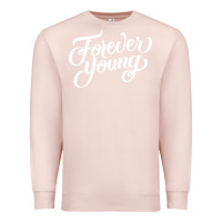 Pale Pink forever young Premium Sweatshirt - DesignPulse