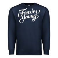 Navy forever young Premium Sweatshirt - DesignPulse