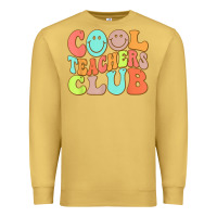 Antique Gold cool teachers club funny smile teachers club squad t shirt Premium Sweatshirt - DesignPulse