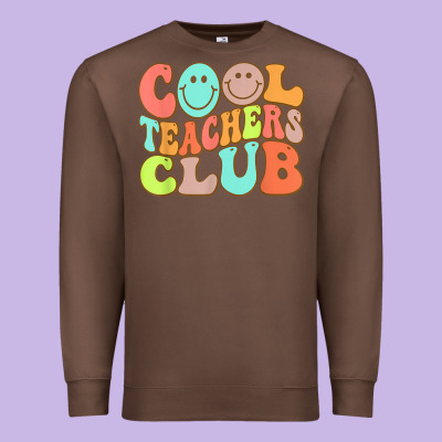 Cool Teachers Club Funny Smile Teachers Club Squad T Shirt Premium Sweatshirt Designed By Designpulse
