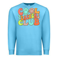 Ocean Blue cool teachers club funny smile teachers club squad t shirt Premium Sweatshirt - DesignPulse