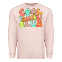Pale Pink cool teachers club funny smile teachers club squad t shirt Premium Sweatshirt - DesignPulse