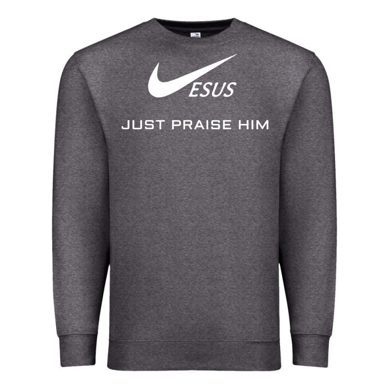 Jesus Just Praise Him Premium Sweatshirt by DesignPulse | Teevron