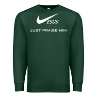 Sports Green jesus just praise him Premium Sweatshirt - DesignPulse