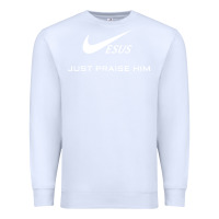 White jesus just praise him Premium Sweatshirt - DesignPulse