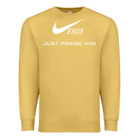 Antique Gold jesus just praise him Premium Sweatshirt - DesignPulse