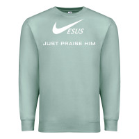 Seafoam jesus just praise him Premium Sweatshirt - DesignPulse