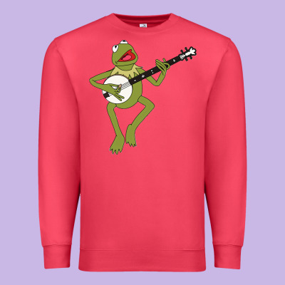Kermit Playing The Banjo Classic Premium Sweatshirt Designed By Designpulse