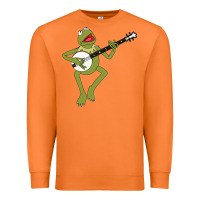 Carrot Kermit playing the banjo Classic Premium Sweatshirt - DesignPulse