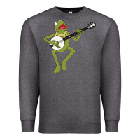 Charcoal Heather Kermit playing the banjo Classic Premium Sweatshirt - DesignPulse