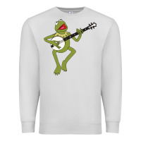 Dove Grey Kermit playing the banjo Classic Premium Sweatshirt - DesignPulse