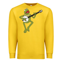 Lemon Kermit playing the banjo Classic Premium Sweatshirt - DesignPulse