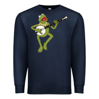 Navy Kermit playing the banjo Classic Premium Sweatshirt - DesignPulse