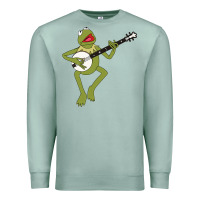 Seafoam Kermit playing the banjo Classic Premium Sweatshirt - DesignPulse