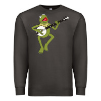 Smoke Kermit playing the banjo Classic Premium Sweatshirt - DesignPulse