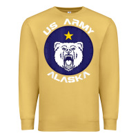 Antique Gold us army alaska polar bear patch t shirt Premium Sweatshirt - DesignPulse
