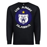 Black us army alaska polar bear patch t shirt Premium Sweatshirt - DesignPulse