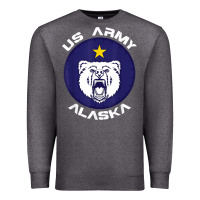Charcoal Heather us army alaska polar bear patch t shirt Premium Sweatshirt - DesignPulse