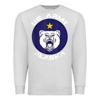 Dove Grey us army alaska polar bear patch t shirt Premium Sweatshirt - DesignPulse
