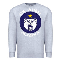 Heather Grey us army alaska polar bear patch t shirt Premium Sweatshirt - DesignPulse