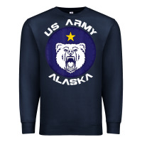Navy us army alaska polar bear patch t shirt Premium Sweatshirt - DesignPulse